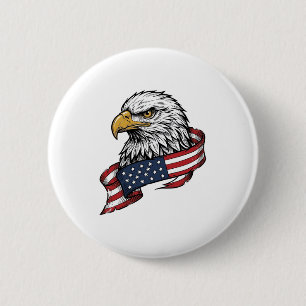 Vintage Engraved Eagle Patriotic Shirt Design_1 6 Cm Round Badge