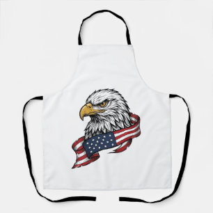 Vintage Engraved Eagle Patriotic Shirt Design_1 Apron