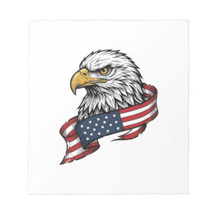 Vintage Engraved Eagle Patriotic Shirt Design_1 Notepad