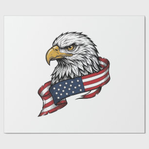 Vintage Engraved Eagle Patriotic Shirt Design_1 Wrapping Paper