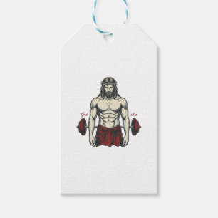 Vintage Engraved Faith Strength Graphic Design_1 Gift Tags
