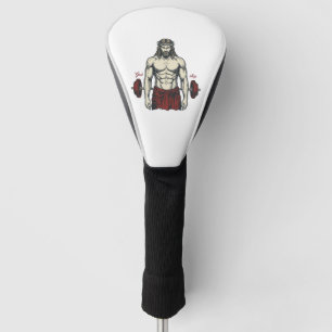 Vintage Engraved Faith Strength Graphic Design_1 Golf Head Cover