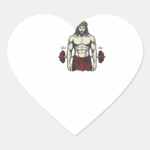 Vintage Engraved Faith Strength Graphic Design_1 Heart Sticker