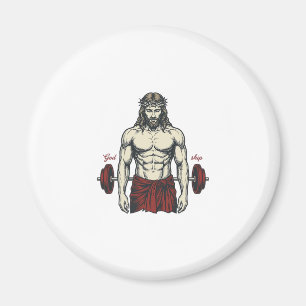 Vintage Engraved Faith Strength Graphic Design_1 Magnet