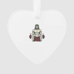 Vintage Engraved Faith Strength Graphic Design_1 Ornament