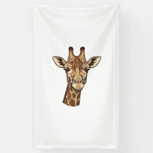 Vintage Engraved Giraffe Head Vector Design_1 Banner
