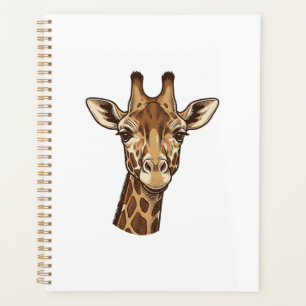 Vintage Engraved Giraffe Head Vector Design_1 Planner