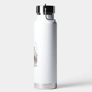 Vintage Engraved Giraffe Herd Safari Shirt Design_ Water Bottle