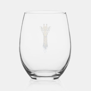 Vintage Engraved Giraffe With Glasses Design_1