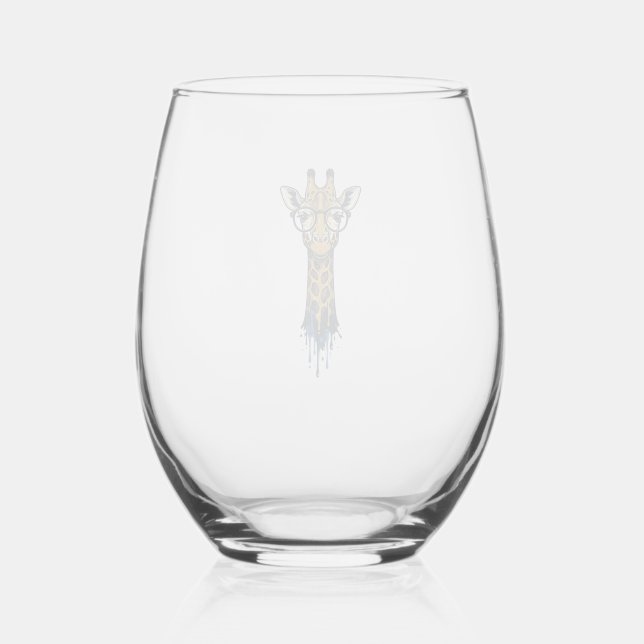 Vintage Engraved Giraffe With Glasses Design_1 (Front)