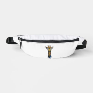 Vintage Engraved Giraffe With Glasses Design_1 Bum Bags