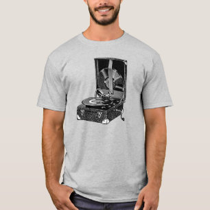 Vintage Engraved Gramophone T-Shirt