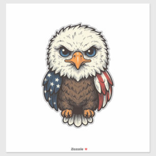 Vintage Engraved Patriotic Baby Eagle Shirt_1
