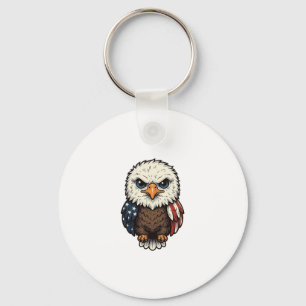 Vintage Engraved Patriotic Baby Eagle Shirt_1 Key Ring