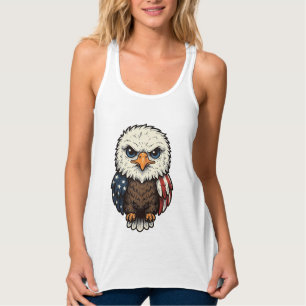 Vintage Engraved Patriotic Baby Eagle Shirt_1 Singlet