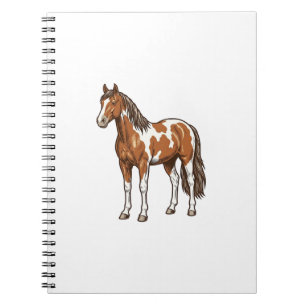 Vintage Engraved Pinto Horse Vector Design_1 Notebook
