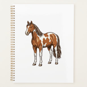 Vintage Engraved Pinto Horse Vector Design_1 Planner