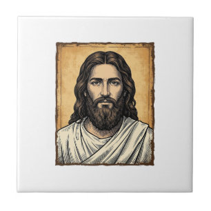 Vintage Engraved Religious Portrait Shirt Design_1 Tile
