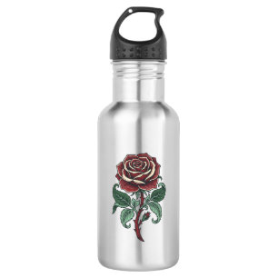 Vintage Engraved Rose Floral Shirt Design_1 532 Ml Water Bottle