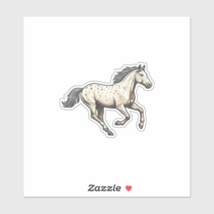 Vintage Engraved Running Appaloosa Horse Design_1
