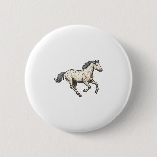 Vintage Engraved Running Appaloosa Horse Design_1 6 Cm Round Badge