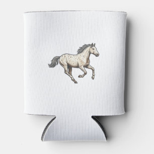 Vintage Engraved Running Appaloosa Horse Design_1 Can Cooler