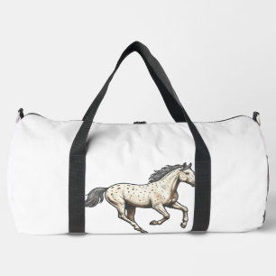 Vintage Engraved Running Appaloosa Horse Design_1 Duffle Bag