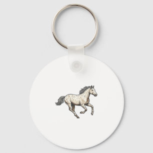 Vintage Engraved Running Appaloosa Horse Design_1 Key Ring
