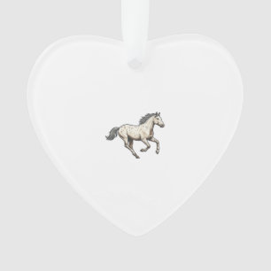 Vintage Engraved Running Appaloosa Horse Design_1 Ornament