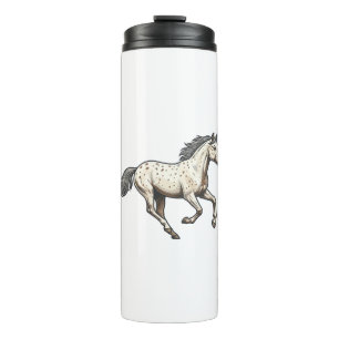 Vintage Engraved Running Appaloosa Horse Design_1 Thermal Tumbler