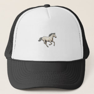 Vintage Engraved Running Appaloosa Horse Design_1 Trucker Hat