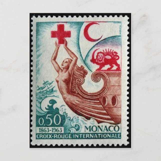 Vintage Engraved Stamp Postcard (Front)