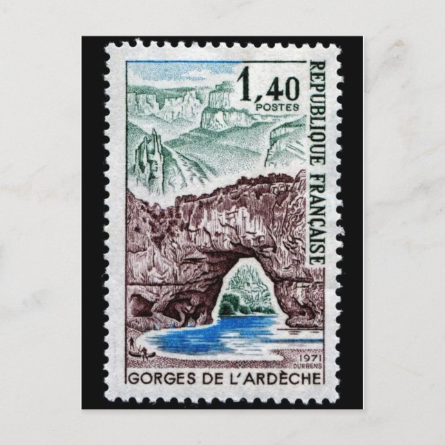 Vintage Engraved Stamp Postcard (Front)