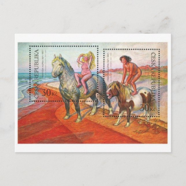 Vintage Engraved Stamp Postcard (Front)