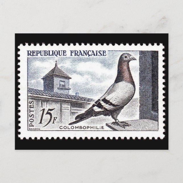 Vintage Engraved Stamp Postcard (Front)