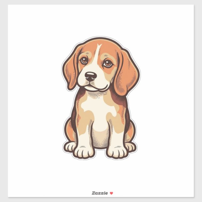 Vintage Engraving Beagle Puppy Vector Art_1 (Sheet)