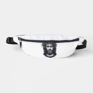 Vintage Engraving Crown of Thorns Sacred Portrait Bum Bags