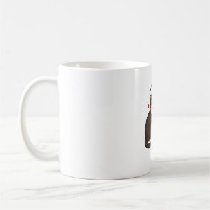 Vintage Engraving Cute Cat Couple Love Design_1 Coffee Mug