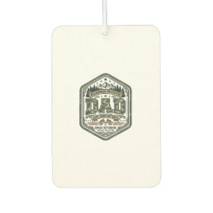 Vintage Engraving Dad Mountain Badge Shirt Design_ Car Air Freshener