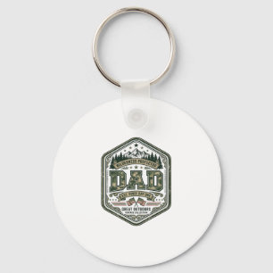 Vintage Engraving Dad Mountain Badge Shirt Design_ Key Ring