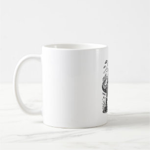 Vintage Engraving Dinosaur Rider Graphic Tee_1 Coffee Mug