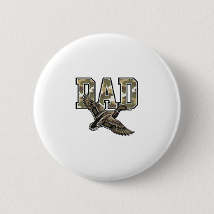 Vintage Engraving Duck Dad Camo Vector Shirt Desig 6 Cm Round Badge