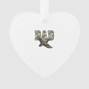 Vintage Engraving Duck Dad Camo Vector Shirt Desig Ornament
