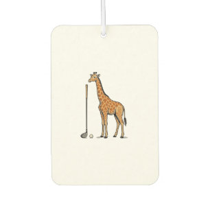 Vintage Engraving Giraffe Golf Vector T-Shirt Desi Car Air Freshener
