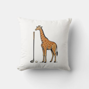 Vintage Engraving Giraffe Golf Vector T-Shirt Desi Cushion