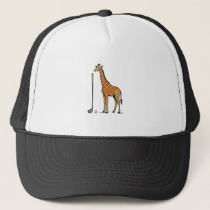 Vintage Engraving Giraffe Golf Vector T-Shirt Desi Trucker Hat