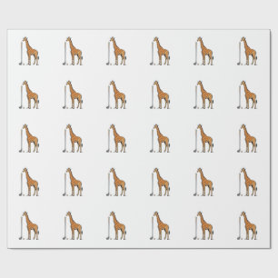 Vintage Engraving Giraffe Golf Vector T-Shirt Desi Wrapping Paper