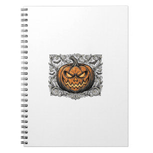 Vintage Engraving Halloween Pumpkin Shirt Design_1 Notebook