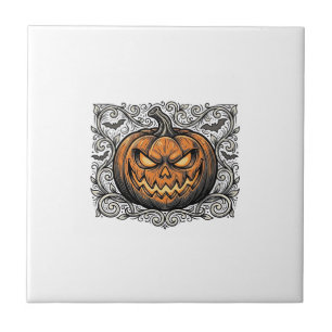 Vintage Engraving Halloween Pumpkin Shirt Design_1 Tile
