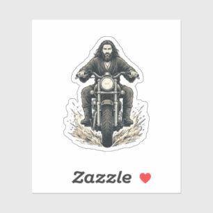 Vintage Engraving Motorcycle Rider Vector Design_1